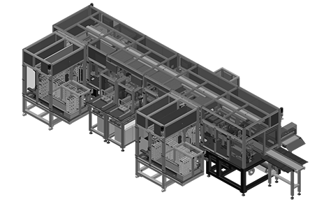 大卡裝盒裝蓋包裝全自動線 Full automatic final assembly and package line